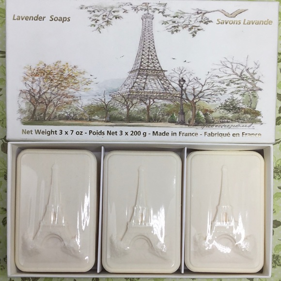 NEW Savons Lavander Soaps 3 X 7 Oz France